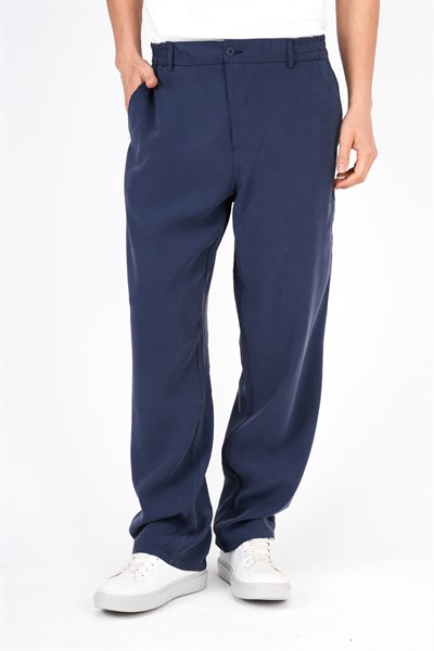 Erkek Baggy Modal Kumaş Pantolon kansas İndigo