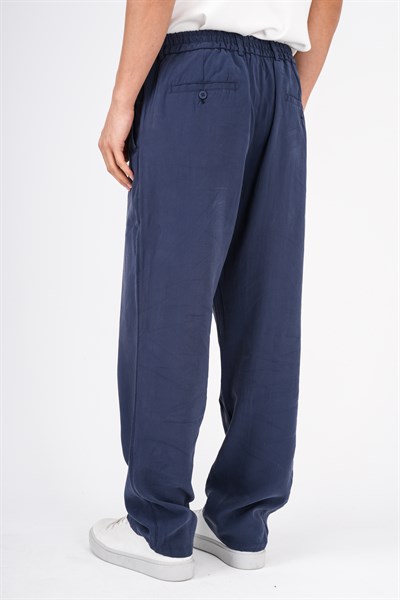 Erkek Baggy Modal Kumaş Pantolon kansas İndigo