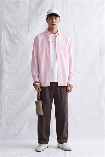 Erkek Lugano Oversize Cepli Gömlek Pembe