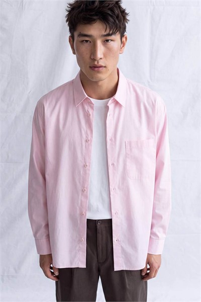 Erkek Lugano Oversize Cepli Gömlek Pembe