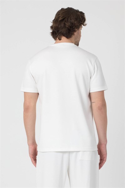 Erkek Örme Viskon Takım Beyaz