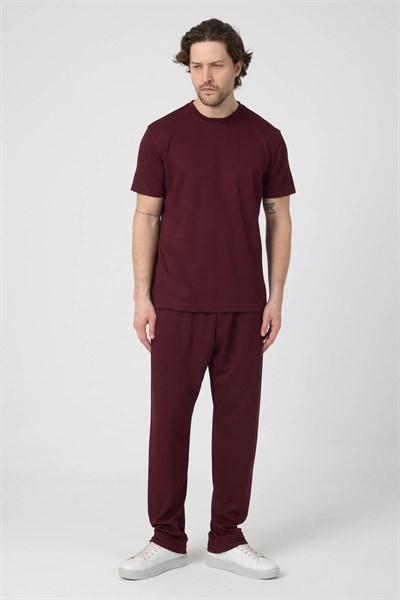 Erkek Örme Viskon Takım Bordo