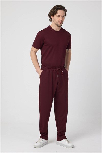 Erkek Örme Viskon Takım Bordo