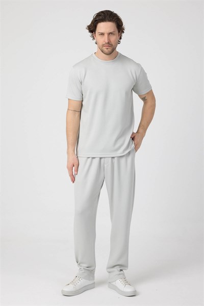 Erkek Örme Viskon Takım Gri