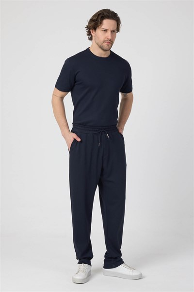 Erkek Örme Viskon Takım Lacivert