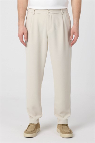 Erkek Petek Örme Pamuklu Takım Bej