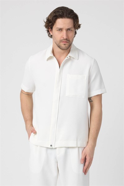 Erkek Petek Örme Pamuklu Takım Beyaz