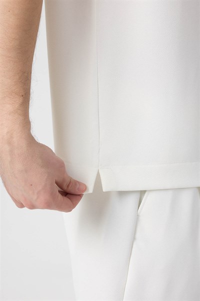 Erkek Petek Örme Pamuklu Takım Beyaz