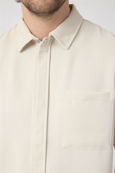 Erkek Petek Örme Pamuklu Takım Bej