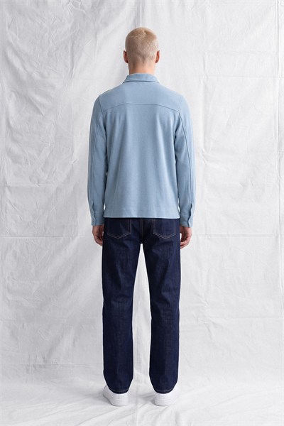 Erkek Polo Yaka Selanik Kumas Etford T-Shirt Bebe Mavi