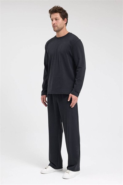 Erkek Roma&Monada  Oversize Oysho Kumaş Takım Siyah