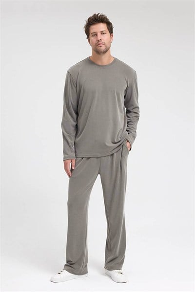Erkek Roma&Monada  Oversize Oysho Kumaş Takım Haki Yeşil