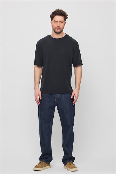 Erkek Solda Basic Modal Tshirt Siyah