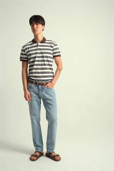 Erkek Lorex Polo Yaka Düğmeli Tshirt Kahve Rengi