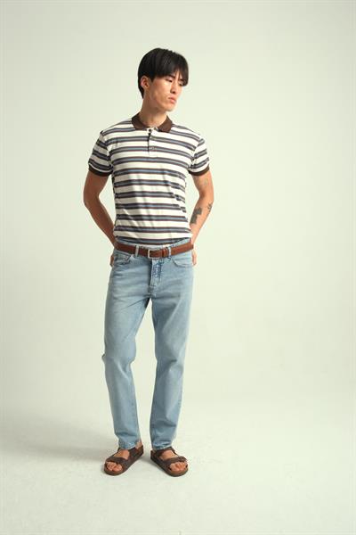 Erkek Lorex Polo Yaka Düğmeli Tshirt Kahve Rengi