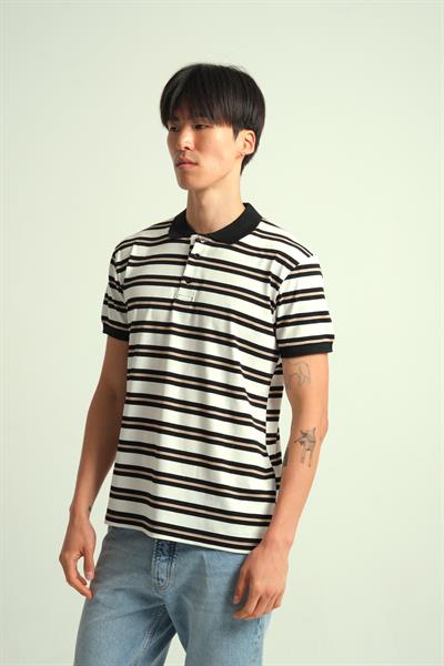 Erkek Lorex Polo Yaka Düğmeli Tshirt Siyah