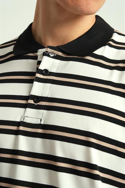 Erkek Lorex Polo Yaka Düğmeli Tshirt Siyah