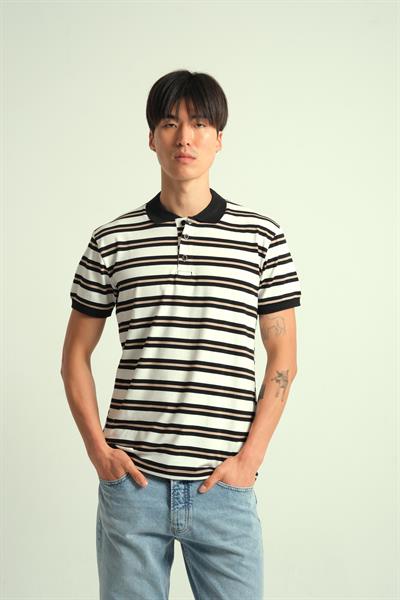 Erkek Lorex Polo Yaka Düğmeli Tshirt Siyah