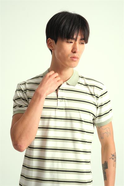 Erkek Lorex Polo Yaka Düğmeli Tshirt Yeşil