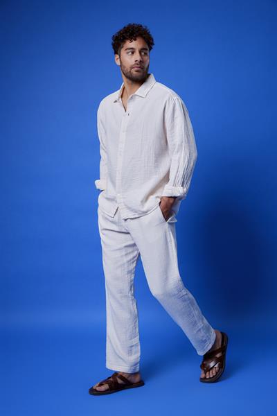 Malibu Müslin Pantolon Ekru