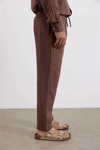 Malibu Müslin Pantolon Kahve Rengi