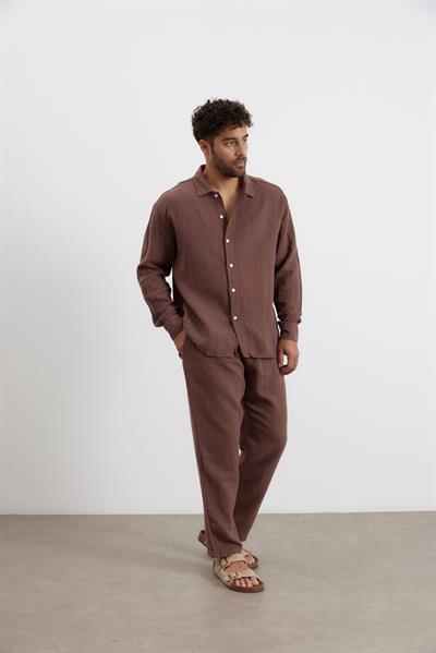 Malibu Müslin Pantolon Kahve Rengi