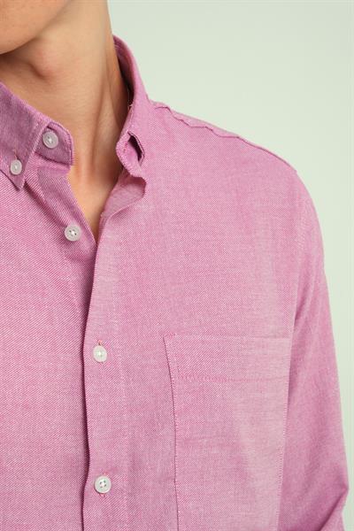 Erkek Oxcep %100 Pamuk Cepli Gömlek Pembe