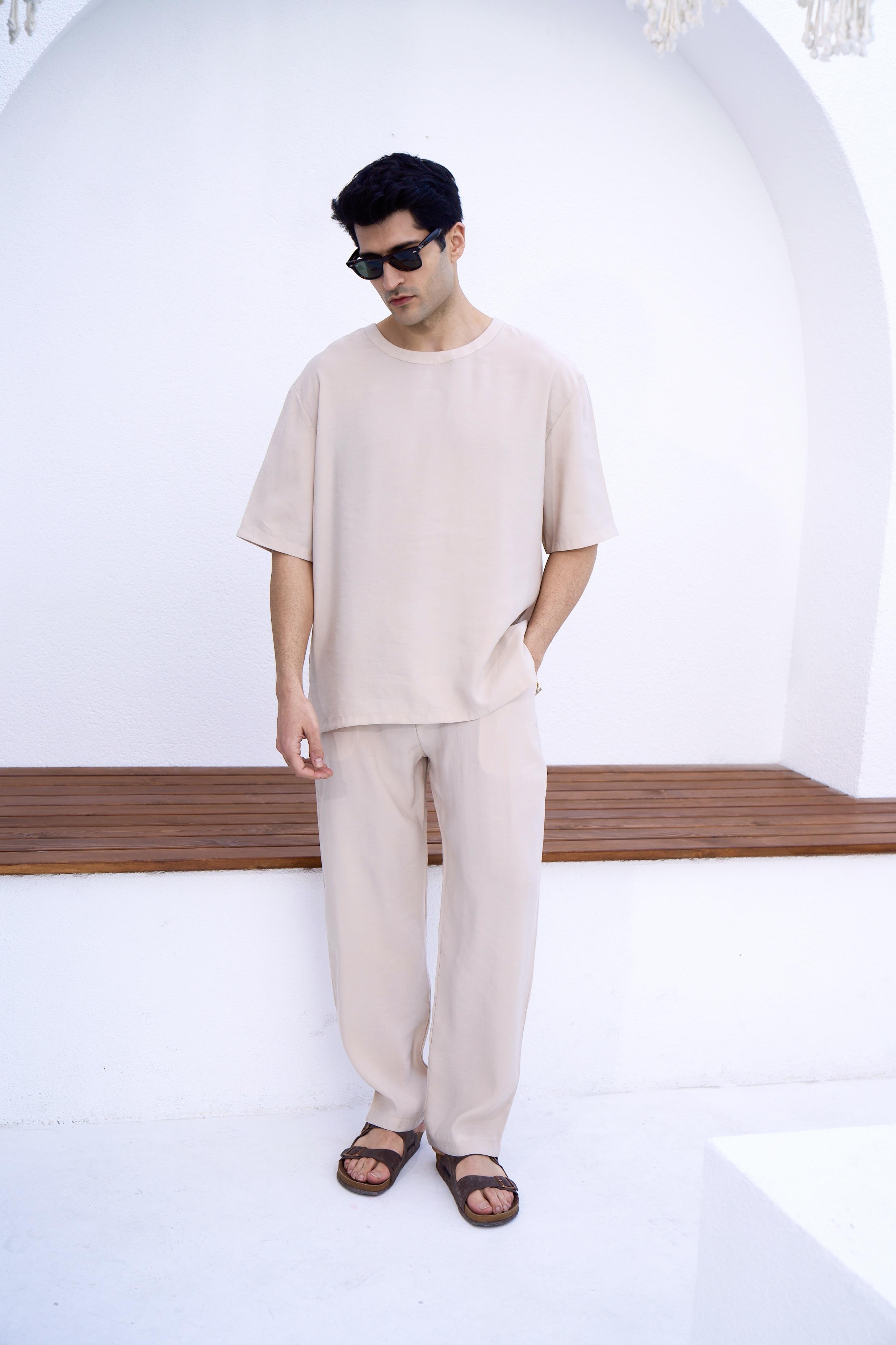 Colmar Oversize Modal Tshirt Bej