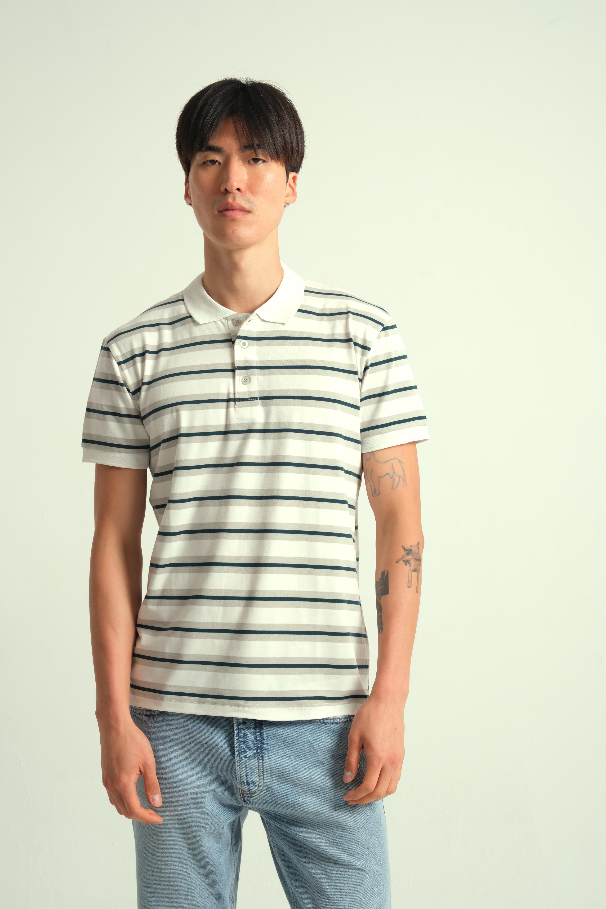 Lorex Polo Yaka Düğmeli Tshirt Gri