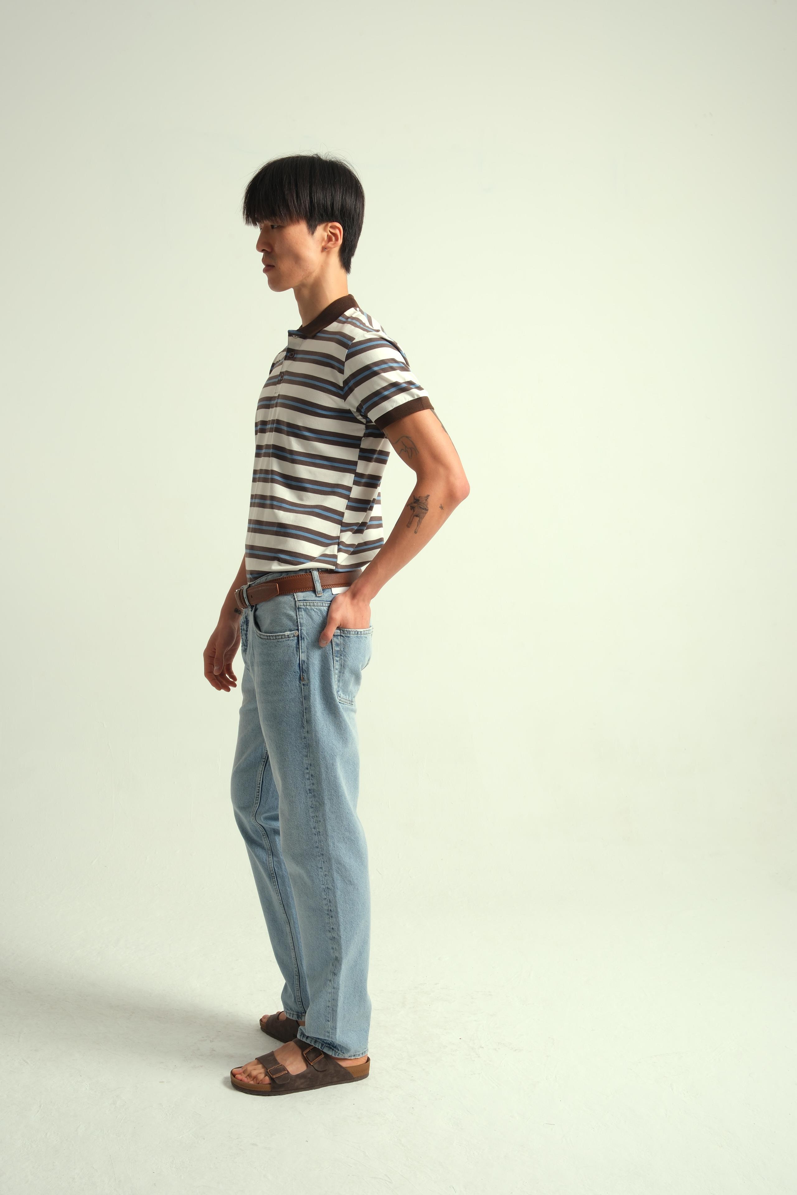 Lorex Polo Yaka Düğmeli Tshirt Kahve Rengi