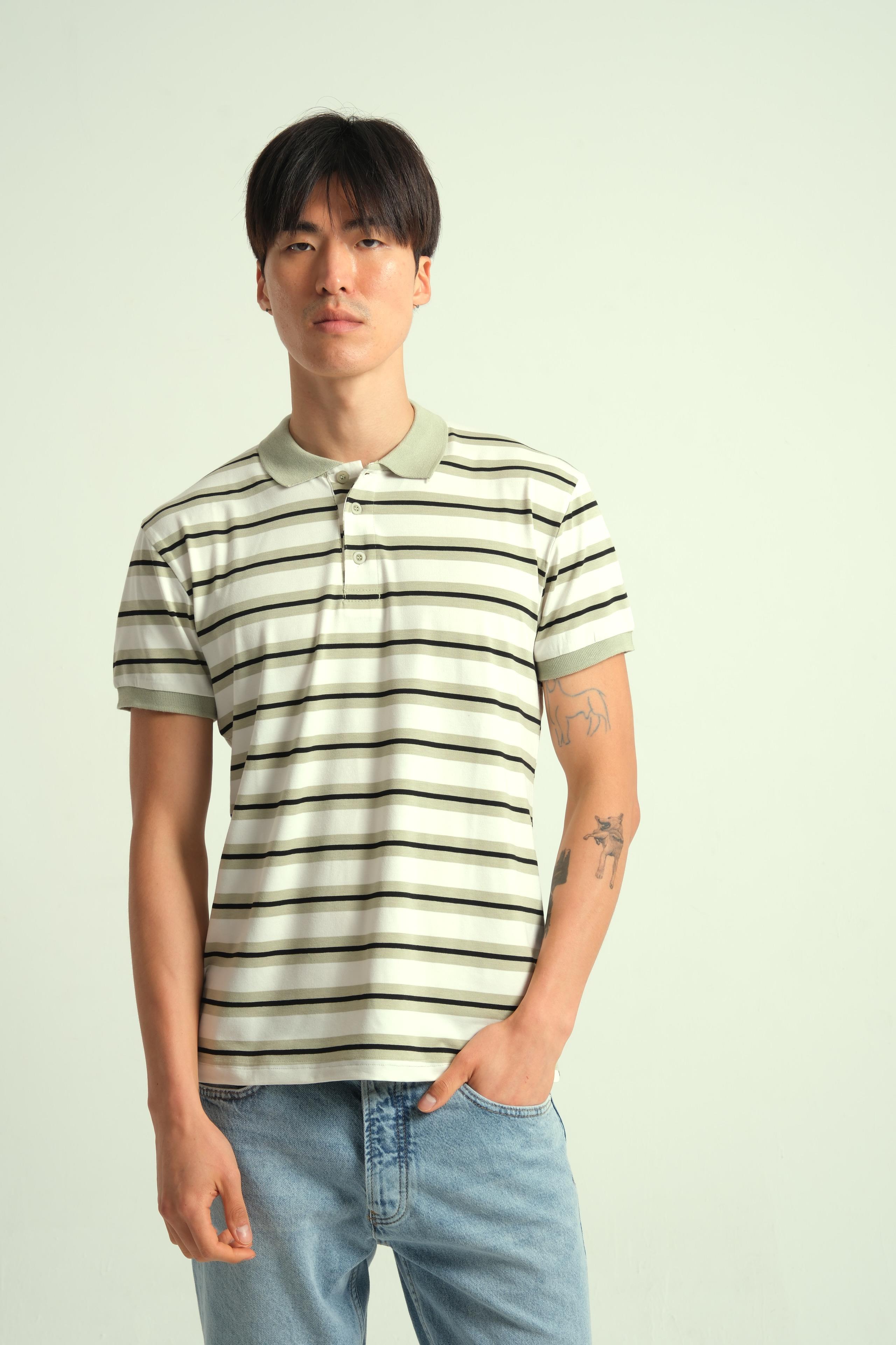 Lorex Polo Yaka Düğmeli Tshirt Yeşil