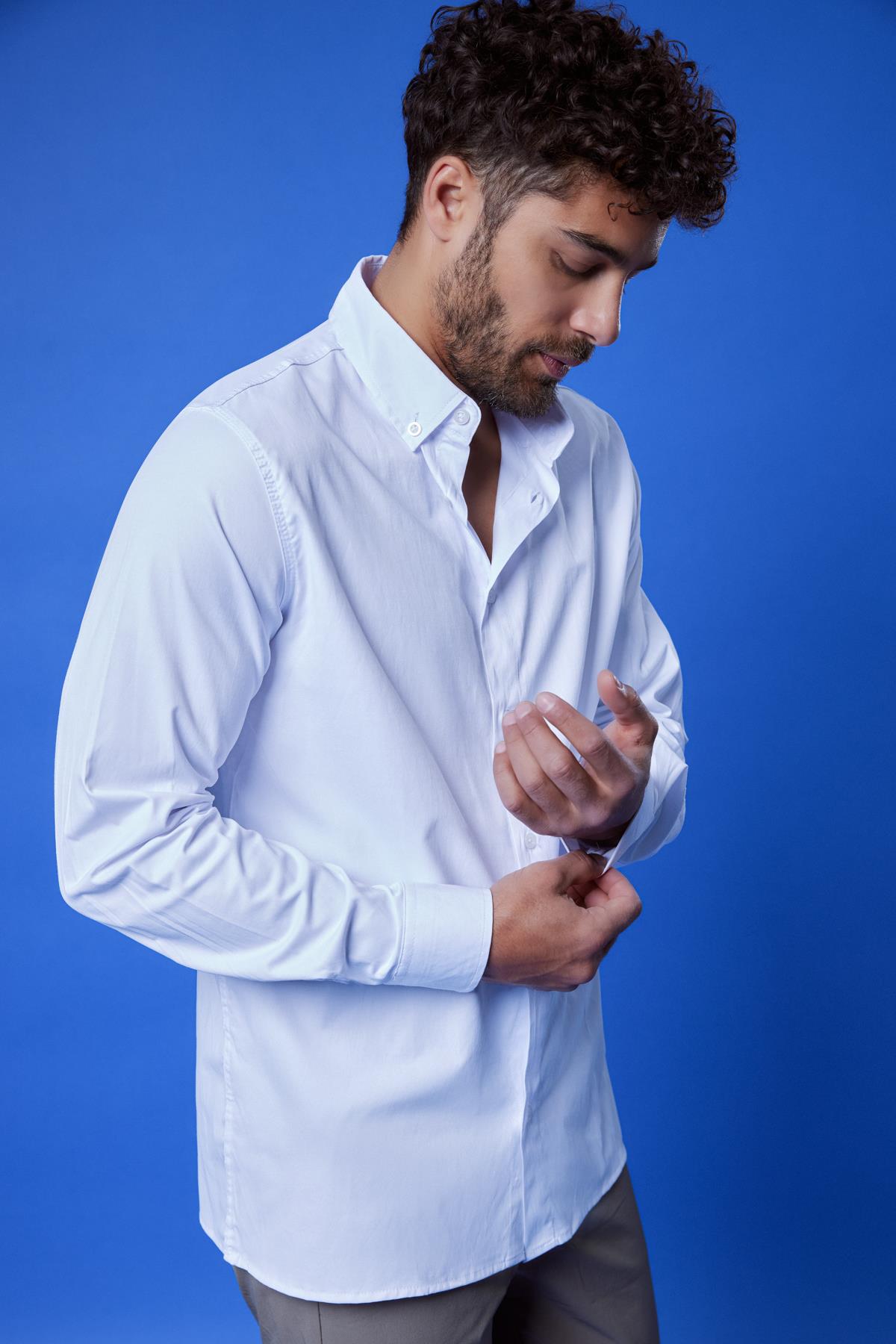 Sagres Klasik Gömlek Beyaz