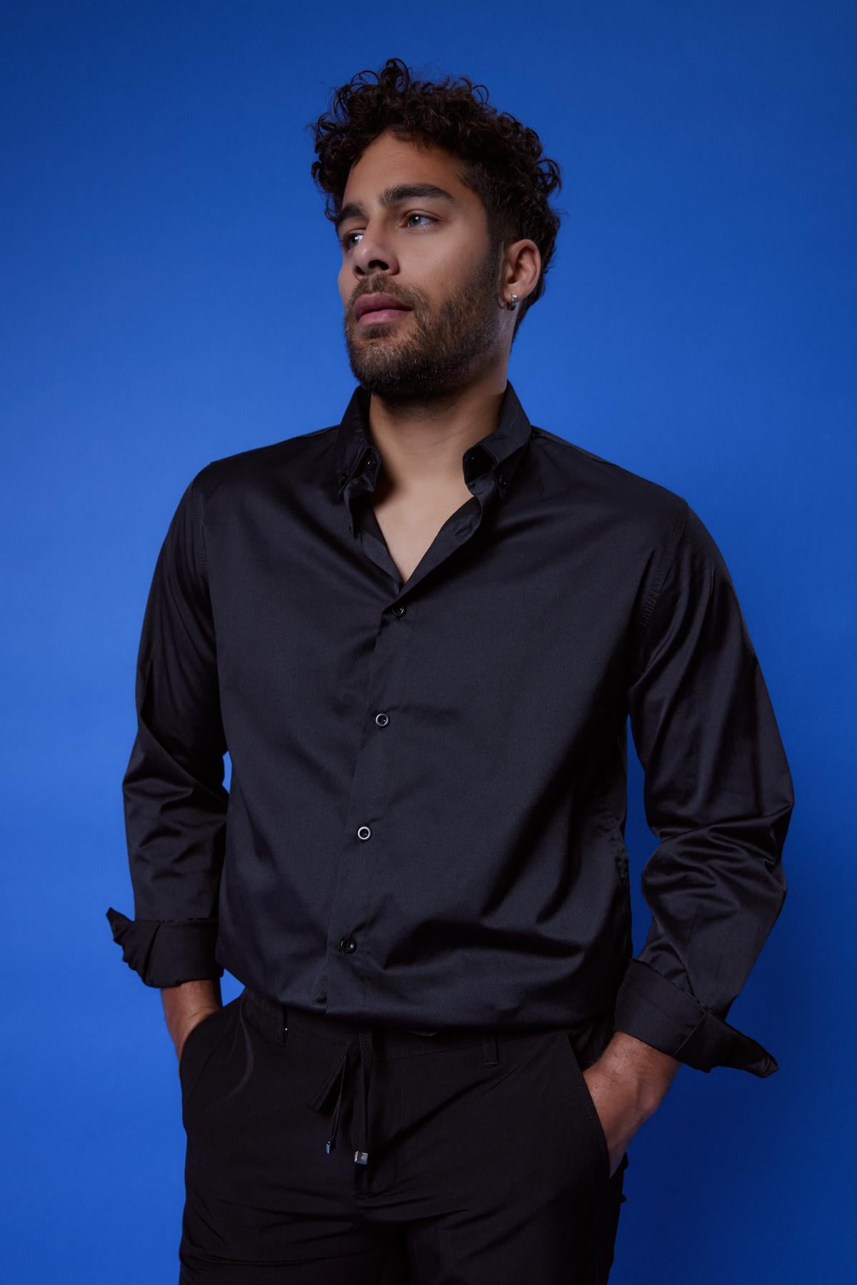 Sagres Klasik Gömlek Siyah