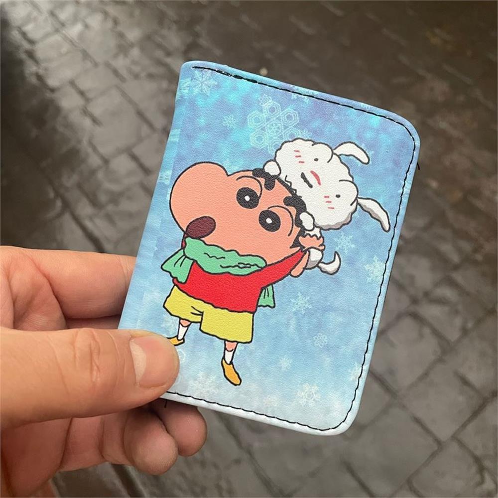 Anime Crayon Shin-Chan Shinnosuke Nohara&Shiro Happy  Kısa Cüzdan