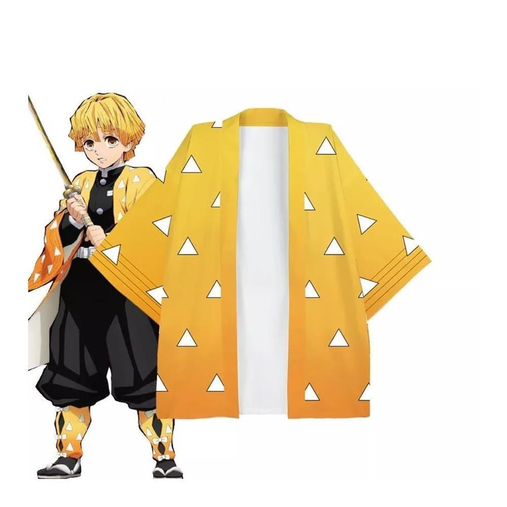 Anime Demon Slayer Kimetsu No Yaiba Zenitsu Unisex Kimono
