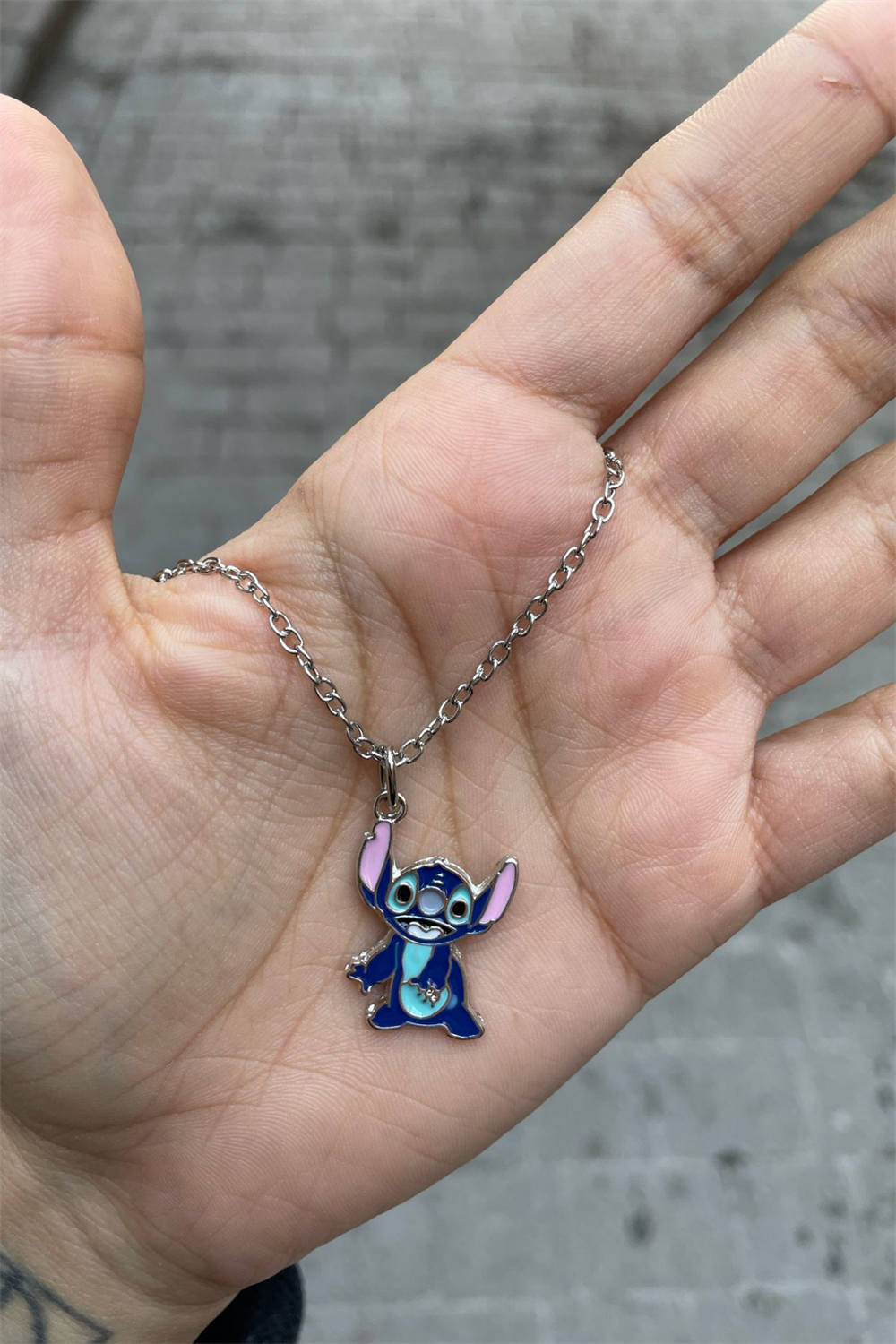 Anime Stitch Silver Kolye