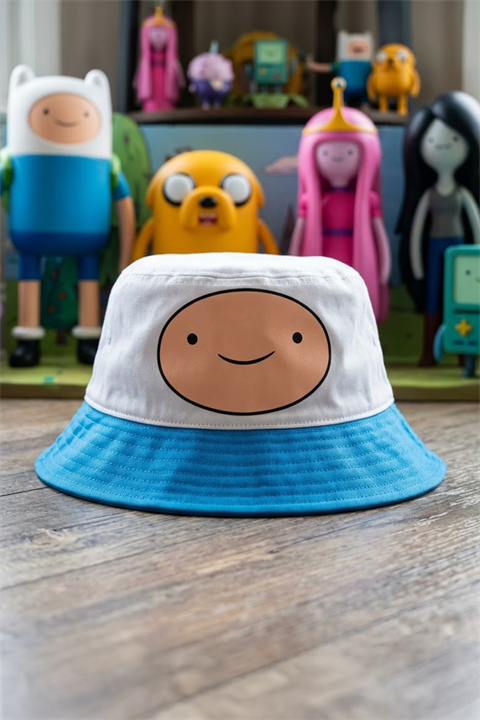 Beyaz Adventure Time Finn Bucket Şapka