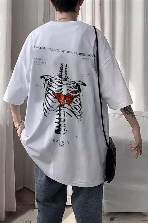 Beyaz Halsey - Anatomical Study Of A Broken Soul Gotik Unisex T-Shirt