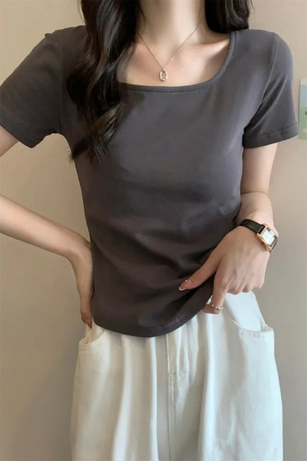 Füme Basic Kısa Kollu Crop