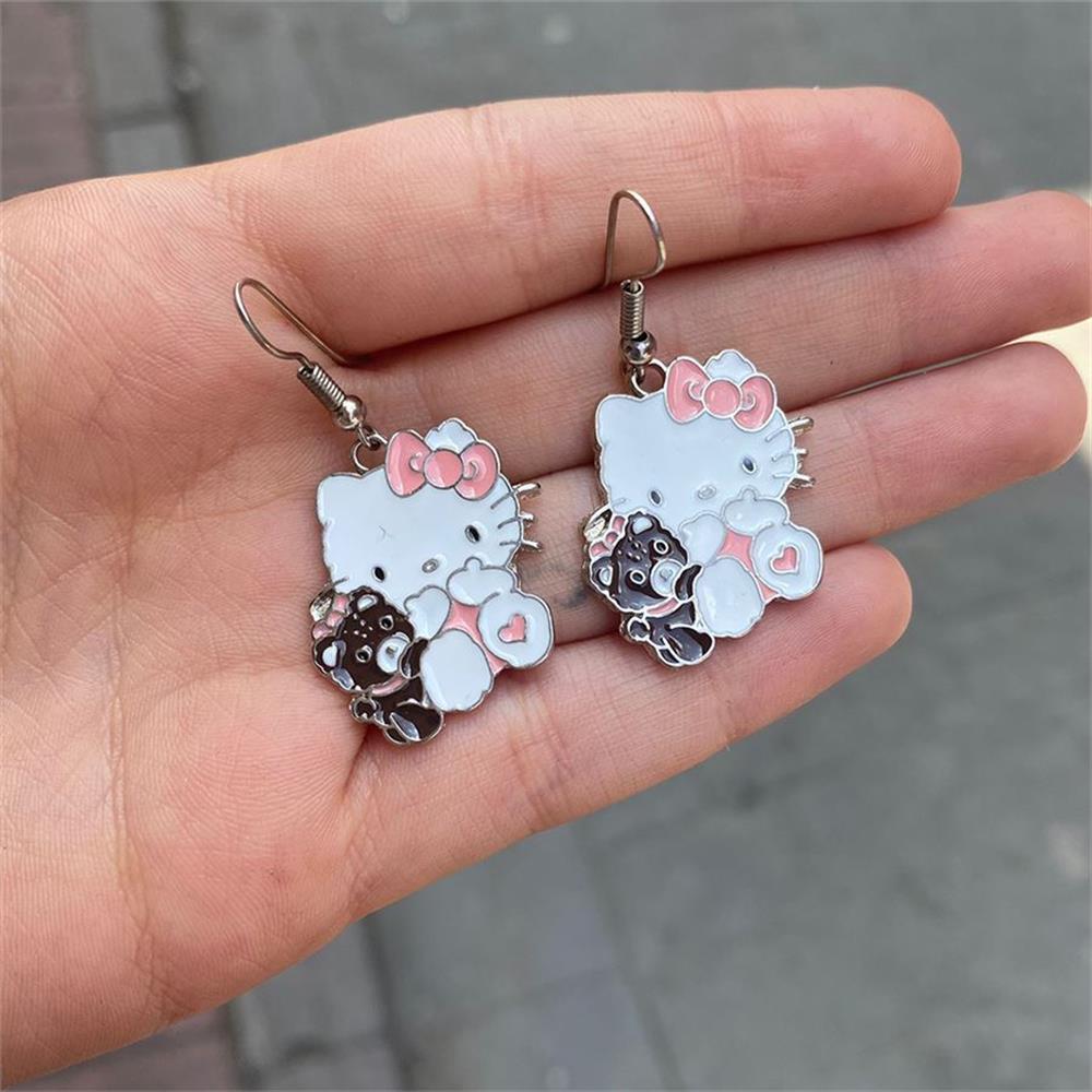 Hello Kitty - Black Teddy Küpe
