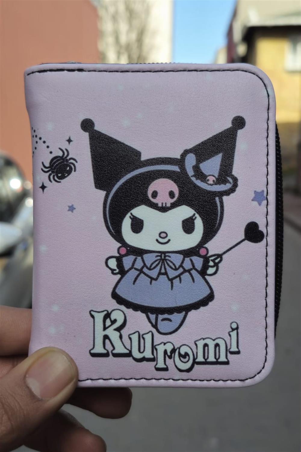 Lila Magician Kuromi Kısa Cüzdan