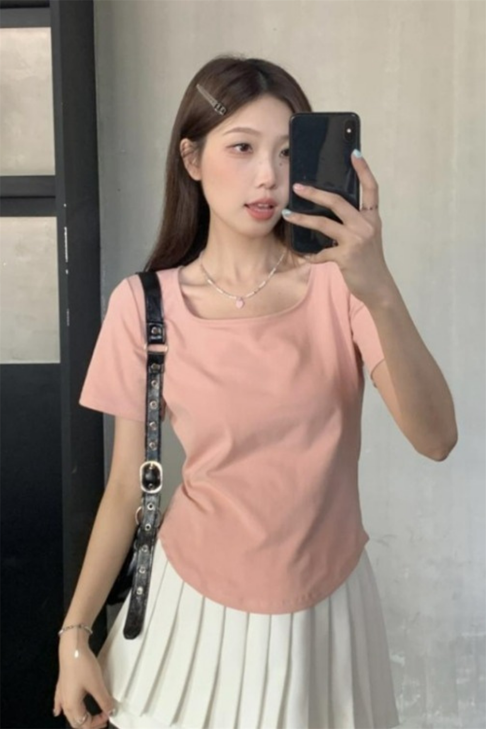 Pembe Basic Kısa Kollu Crop