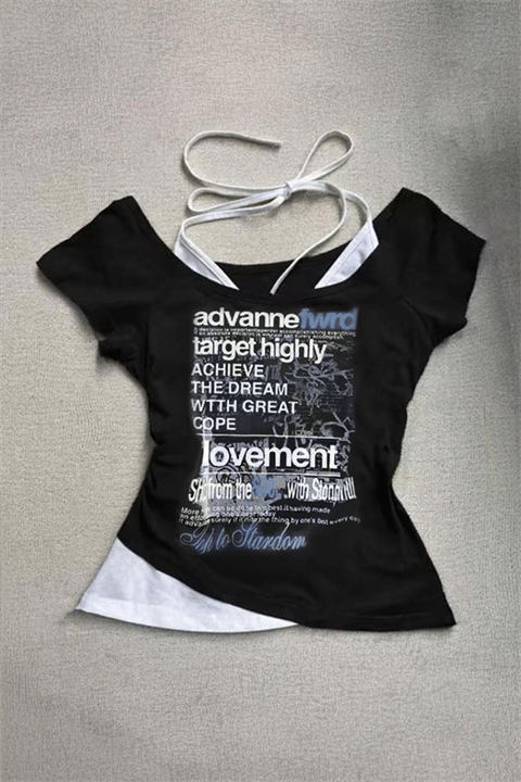 Siyah Target Highly Lovement Madonna Yaka Ek Askılı Kısa Kollu Full Body Crop
