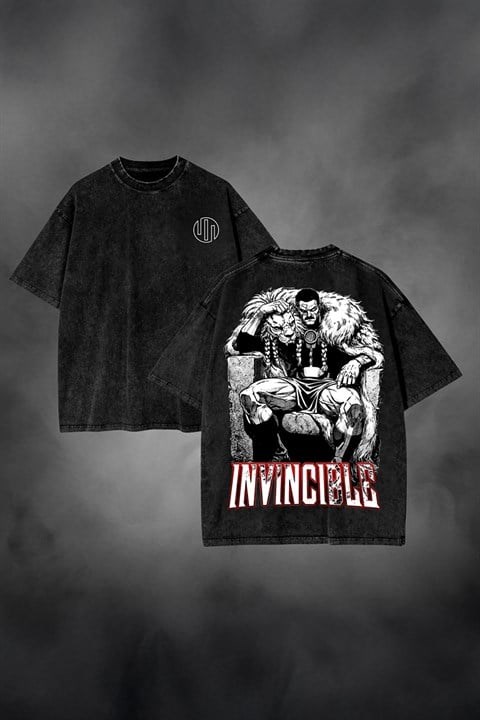 Siyah Yıkamalı Viltrumite Empire Thragg Vintage Wash Unisex T-Shirt
