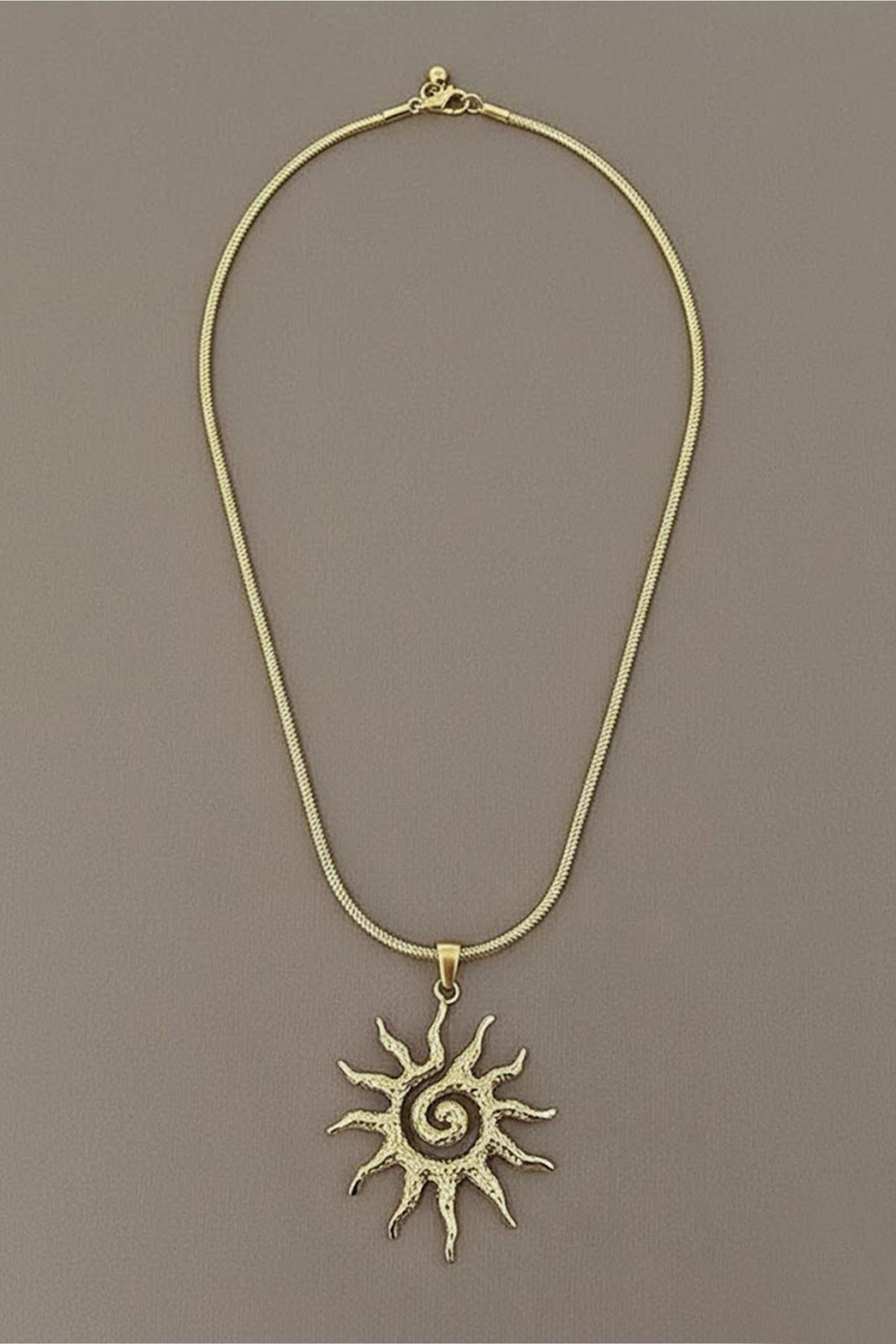 Gold Sun Sarmal Kolye