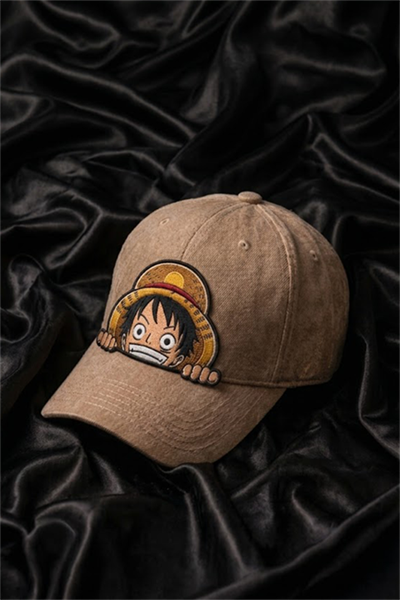 Bej Anime One Piece Baseball Şapka