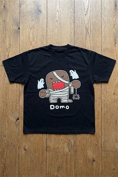 Siyah Mummy Domo Kun Anime Unisex T-Shirt