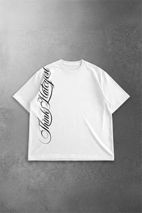 Beyaz Gotik Think Halcyon Y2K Unisex T-Shirt