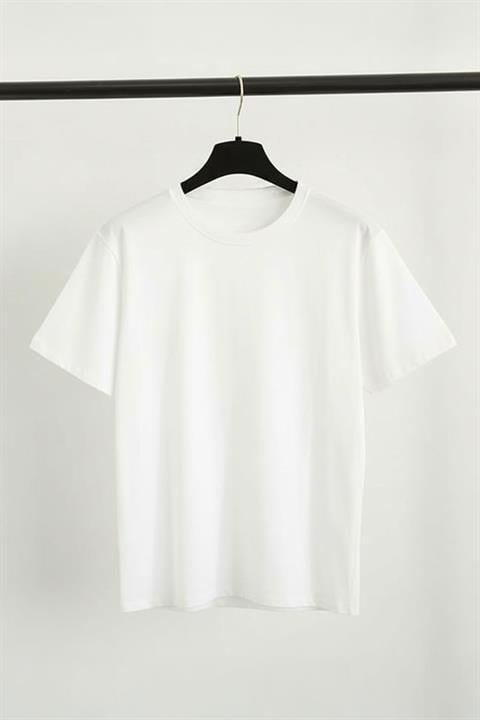 Düz Beyaz Y2K Unisex T-shirt