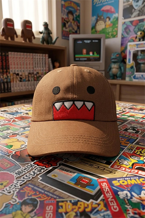 Kahverengi Domo Kun Baseball Şapka